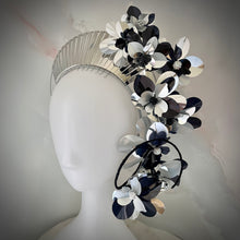 Load image into Gallery viewer, Mrs Orchid headpiece silver