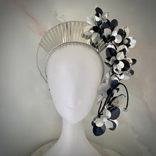 Load image into Gallery viewer, Mrs Orchid headpiece silver