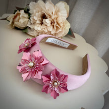 Load image into Gallery viewer, Charlotte floral headband pink