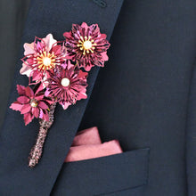 Load image into Gallery viewer, Wine bloom magnetic lapel pin/ brooch (Copy)