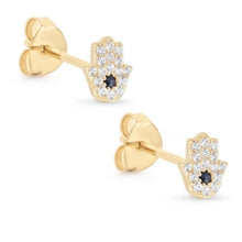 Load image into Gallery viewer, Hamsa luxe stud earrings