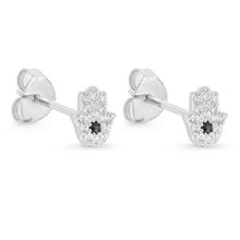 Load image into Gallery viewer, Hamsa luxe stud earrings