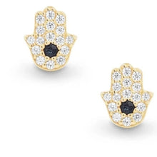 Load image into Gallery viewer, Hamsa luxe stud earrings