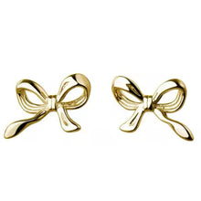 Load image into Gallery viewer, Bow stud luxe earrings
