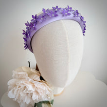 Load image into Gallery viewer, Daisy padded headband purple

