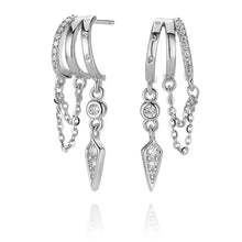 Load image into Gallery viewer, Illusion luxe chain earrings
